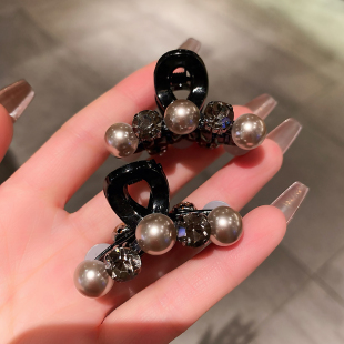 高端短发后脑勺发夹珍珠小抓夹女前额侧耳边夹2025新款碎发夹头饰