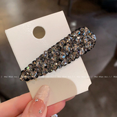 轻奢满钻掰掰夹刘海夹发夹女高端爱心水钻bb夹新款 网红侧边碎发夹