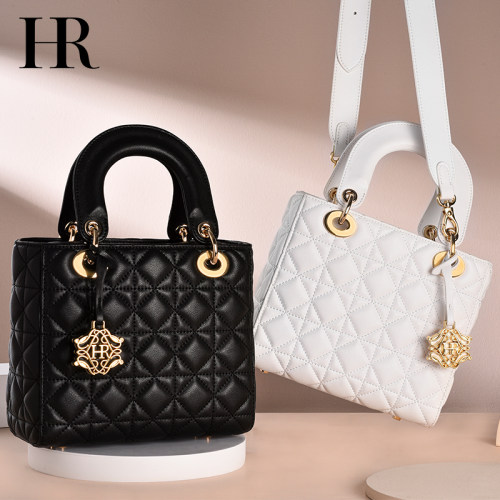 HR赫莲娜戴妃包真皮优雅手提