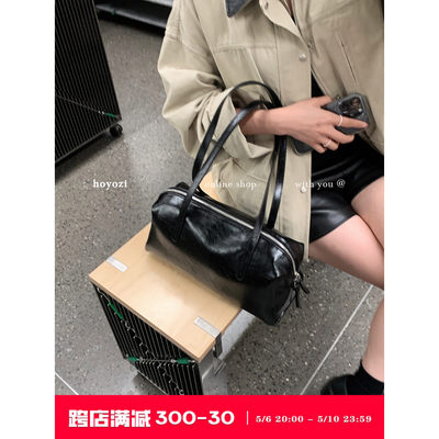 【小优家包包】HOYOZI 韩国黑色托特包女单肩包包2024新款大容量