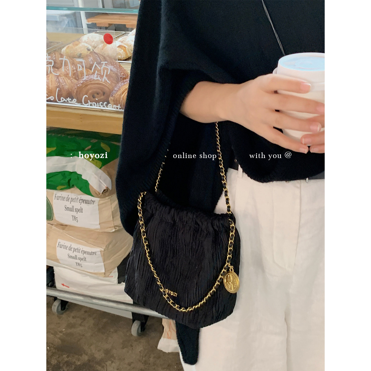【小优家包包】HOYOZI流金岁月链条单肩斜挎腋下包包女2025秋新款,箱包皮具/热销女包/男包,水桶包,淘宝优惠券,粉丝福利购,淘宝优惠卷