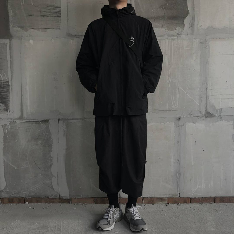 wtws潮流男女情侣宽松复古反光夹克