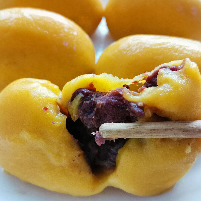 山西特产黄蒸长治团子软黄米面黍米粘豆包红豆馅窝窝头主食6个装