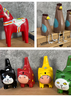 工艺儿童房电视柜动物桌面摆件