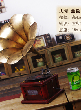 复古怀旧风黑胶唱片机拍摄模型