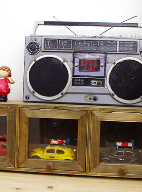 老式录音机拍摄道具咖啡馆模型