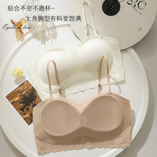 无痕小吊带背心女内搭带胸垫一体美背免穿文胸白色打底抹胸裹胸秋