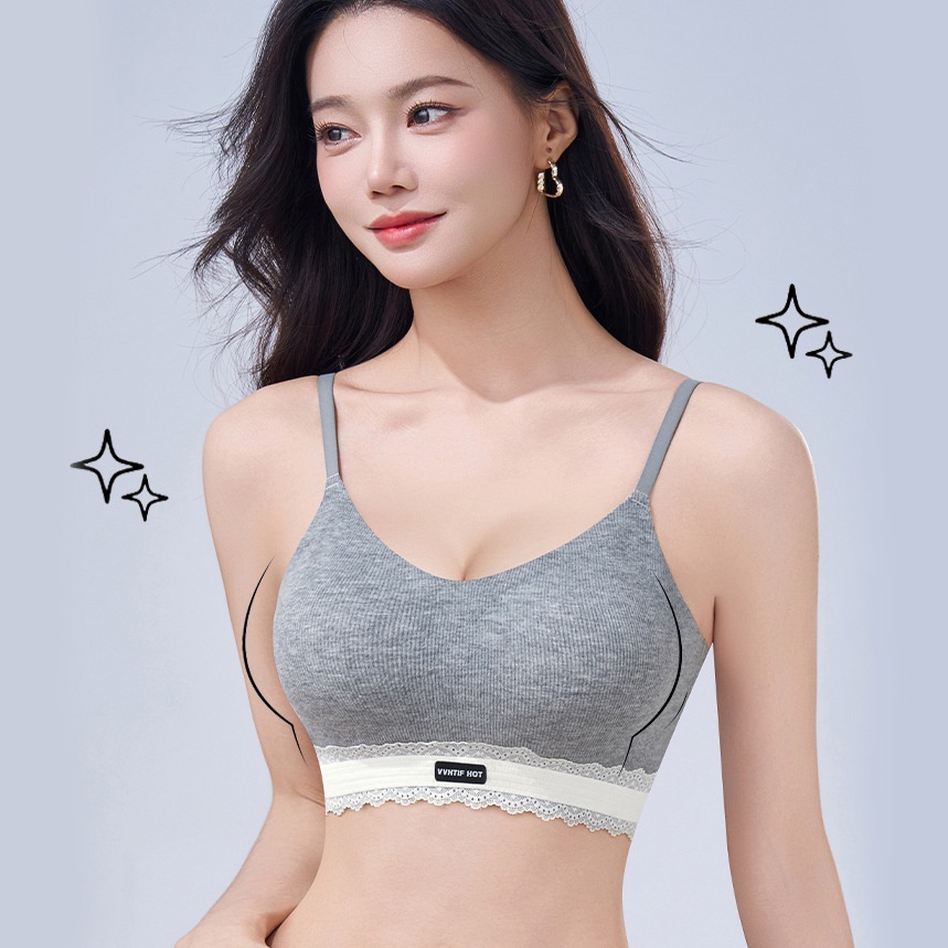 外扩漫画胸螺旋保暖带胸垫背心内衣大胸显小胸聚拢防下垂舒适文胸