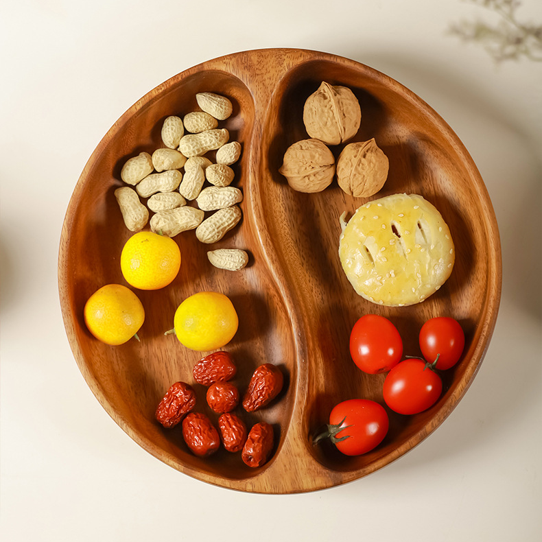 相思木整木果盘日式实木沙拉盘