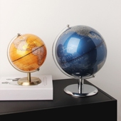 北欧轻奢高档地球仪合金支架家居摆件软装 饰品办公室书房桌面玄关