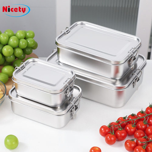 食品级学生不锈钢饭盒便当盒日式