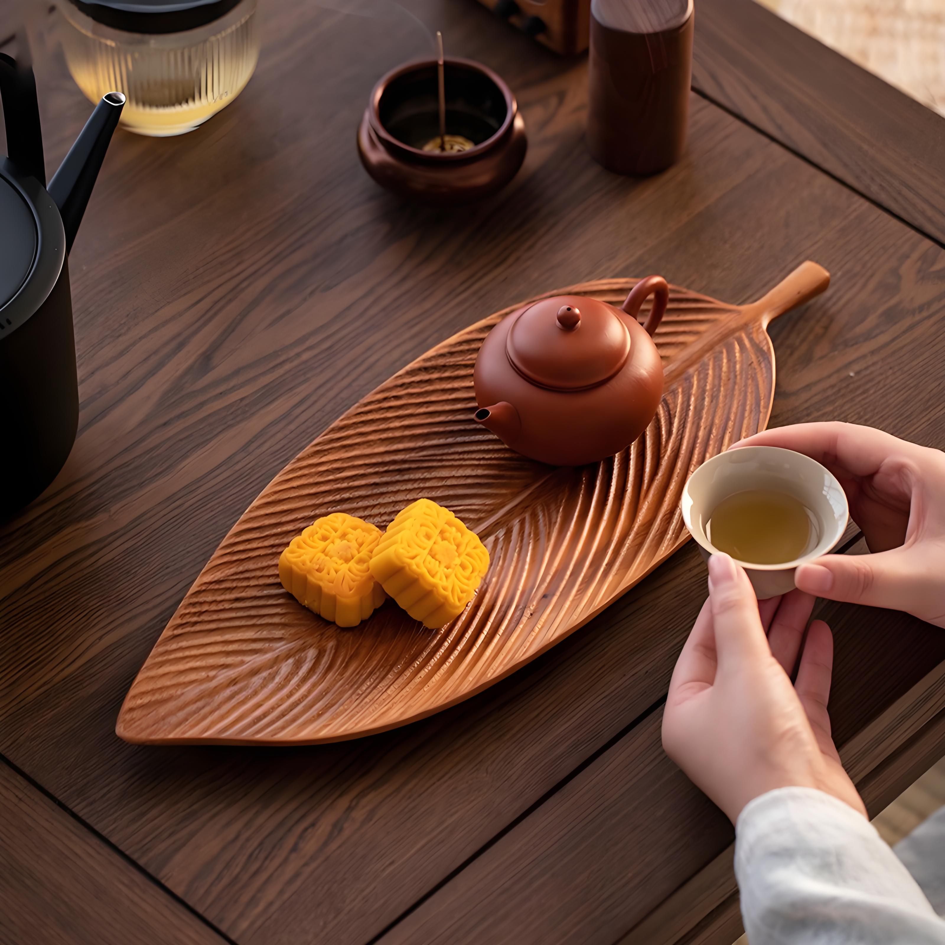 干泡茶盘茶台实木托盘点心盘茶具