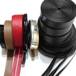 箱包辅料包带配料仿羊皮PU折边条1－2.5厘米皮革包边条服装边条