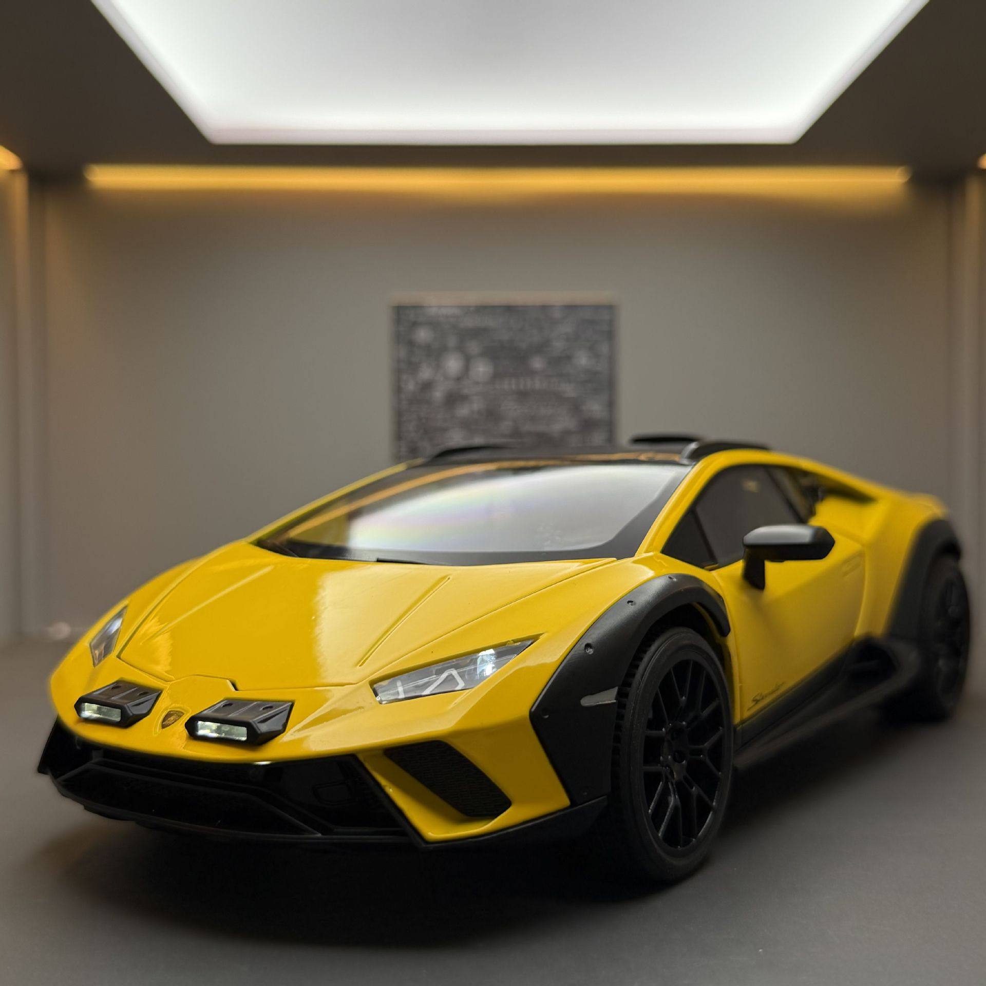 黑曼巴合金车模1:18兰博小牛跑车声光儿童玩具车模型摆件收藏男孩