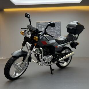 嘉业合金车模1:12双排王125t摩托车带声光儿童玩具车模型摆件收藏