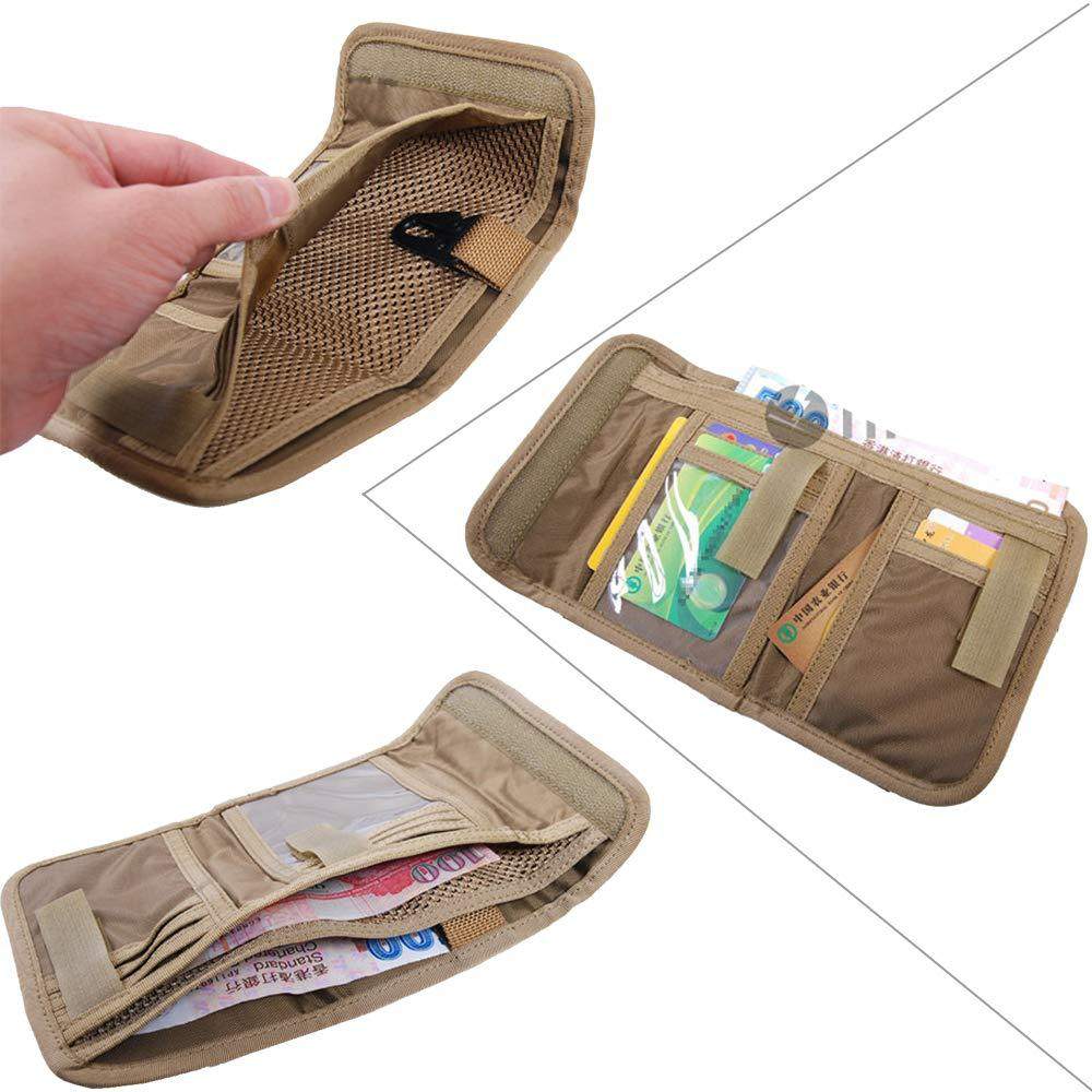 1000D CORDURA 전술 삼중 지갑 독수리 부리 후크 허리 교수형 EDC 카드 홀더 문서 보관 가방 내마모성 지갑