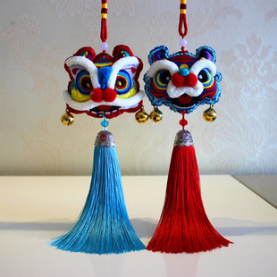 国潮手工醒狮挂件车挂古风汉服挂饰 公司年会创意礼物礼品送老外