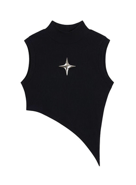 女宝25美式不规则吊带背心女童夏新款炸街甜辣外穿无袖上衣紧身潮