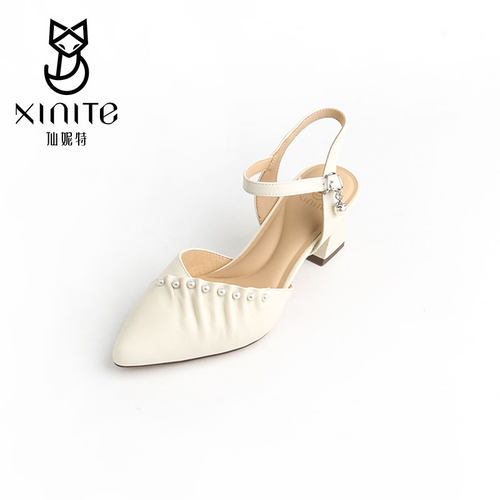 仙妮特包头高粗跟时装凉鞋