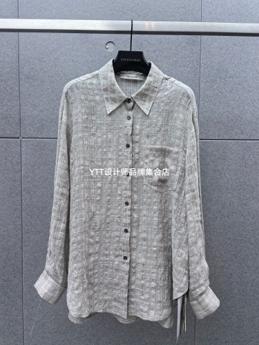 顺丰包邮 UNCODED/2026夏季新款灰格纹休闲百搭宽松衬衫上衣女