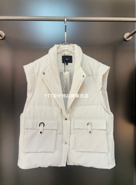 uhot诱货2025冬季新款现货白色休闲廓形羽绒鹅绒服马甲时尚百搭