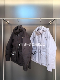 EOEZ鹅绒服2025冬季新款EZY7021 连帽羽绒服宽松休闲百搭鹅绒外套