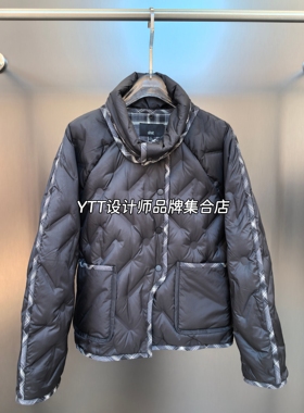 uhot诱货2025秋冬新款黑色荣富羽绒服女短款小个子棒球羽绒外套