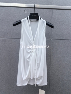 顺丰包邮 UNCODED/2026夏季新款白色无袖背心女宽松休闲上衣