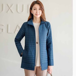 2022冬季新品韩国妈妈装中年女装内夹棉宽松薄棉服外套JP21081