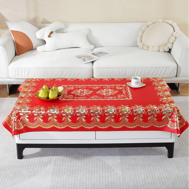 喜庆茶几桌布锦绣风情中国红