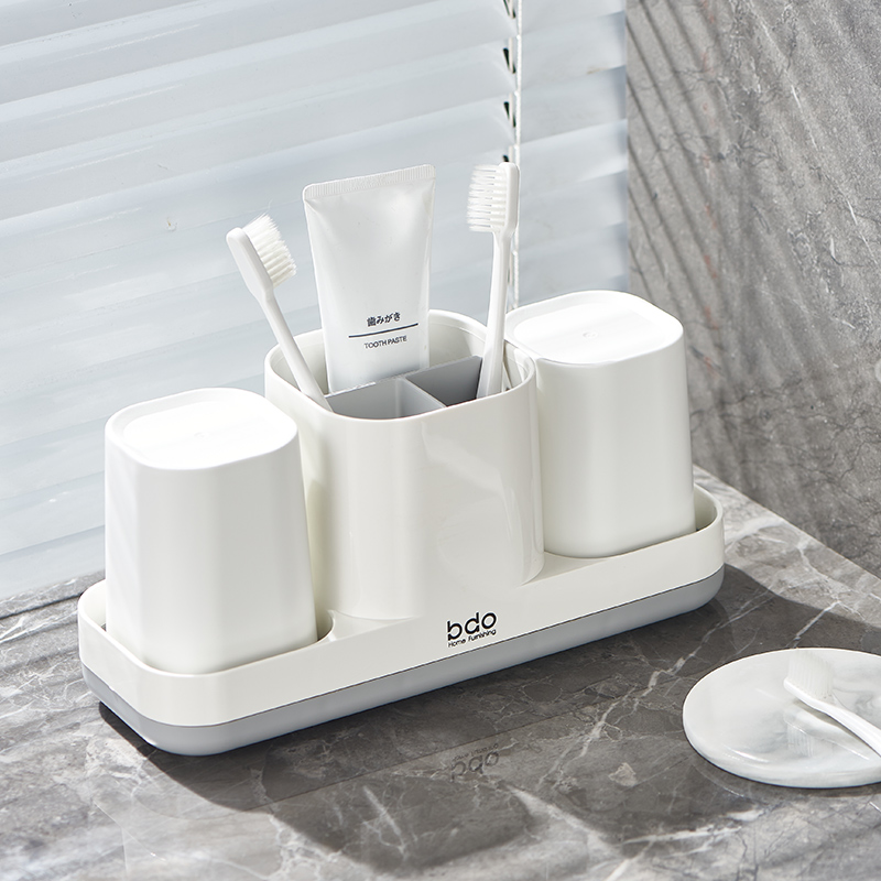 漱口杯置物卫生间牙具套装口杯收纳盒牙刷创意牙刷杯情侣牙杯家用 - 封面