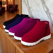 恩施手工棉鞋 冬季 加厚保暖男女包跟加绒中老年人居家外穿棉拖防滑