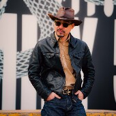 门多萨1.3 1.4厚度牛皮男士 欧美复古真皮皮衣