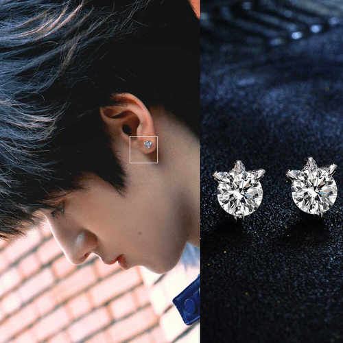 TF家族朱志鑫同款银耳钉四爪龙爪