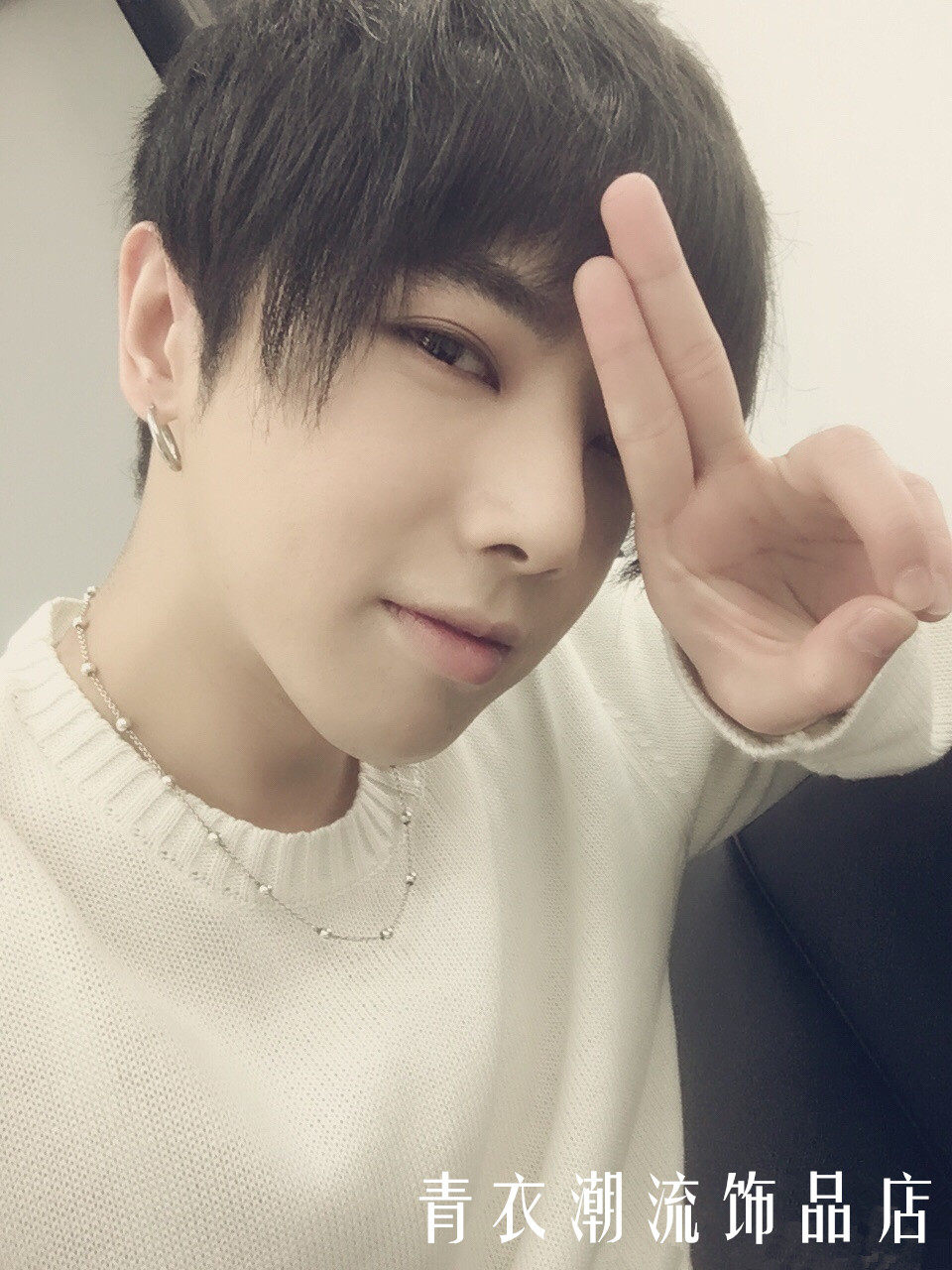 明日之子华晨宇同款项链 银珠十字链配链锁骨ins欧美个性潮流男女