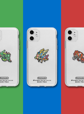 神奇宝贝宝可梦卡比兽烈咬陆鲨超梦幻裂空座像素马赛克透明手机壳适用13苹果14Pro17max12xs11xr78plus15se16
