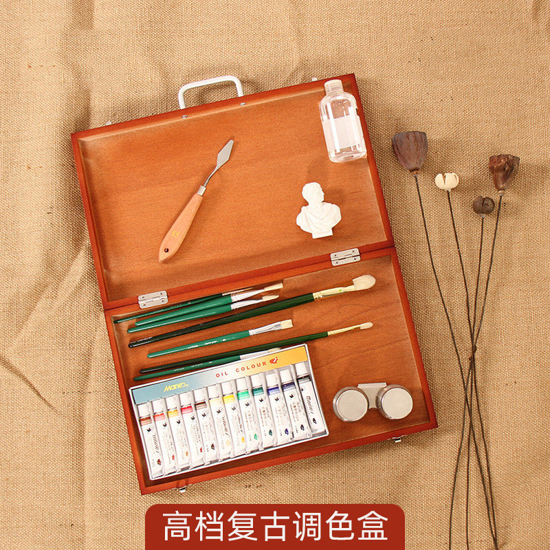 油画木质工具箱手提式油画箱调色盒欧式复古上色调色盒便携式画箱在类目 电子词典/电纸书/文化用品, 画具/画材/书法用品, 画板/画架中 - 来自Buy2taobao.com提供专业的淘宝代购服务