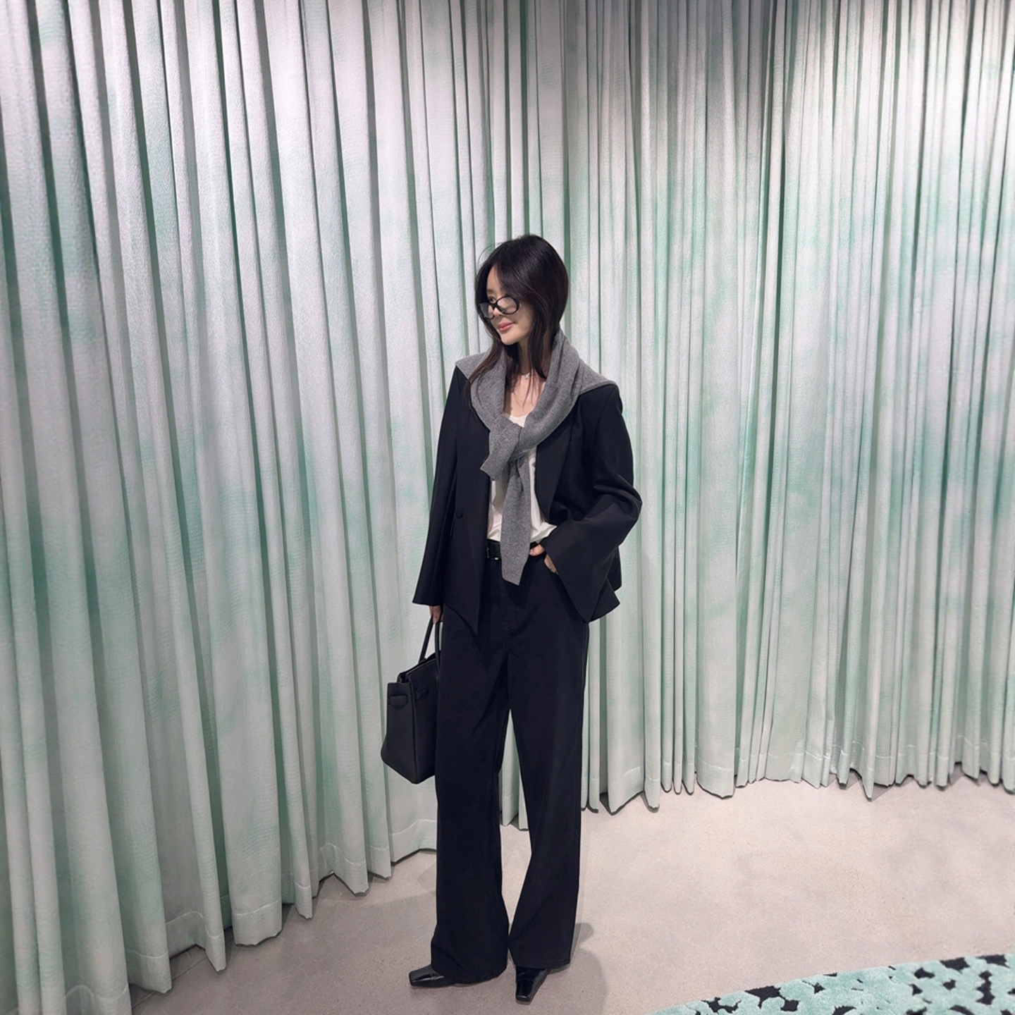 【韩国官网直邮】Partysu韩国代购正品女2025秋冬季通勤西装外套