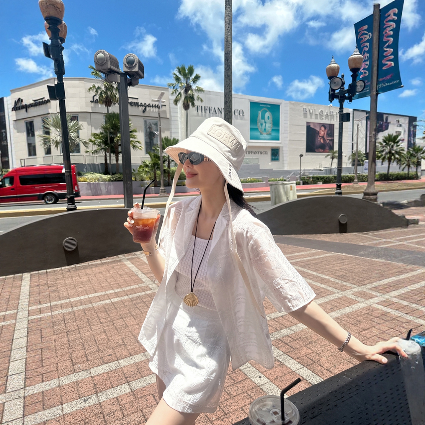 【韩国官网直邮】Partysu韩国代购正品女2025夏立体刺绣短袖衬衫