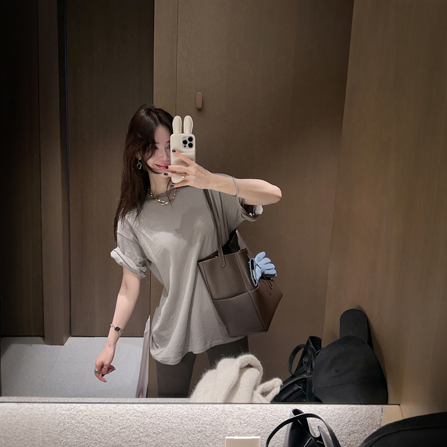 【韩国官网直邮】Partysu韩国代购正品女2025冬季新品宽松短袖t恤