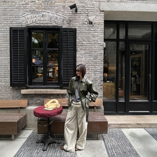 【韩国官网直邮】Partysu韩国代购正品女2025秋冬口袋阔腿休闲裤