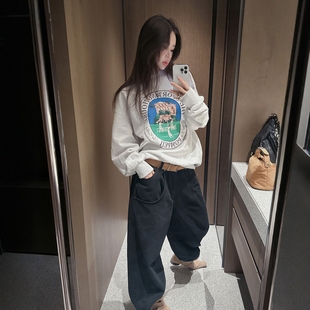 【韩国官网直邮】Partysu韩国正品女2026新宽松套头长袖卫衣