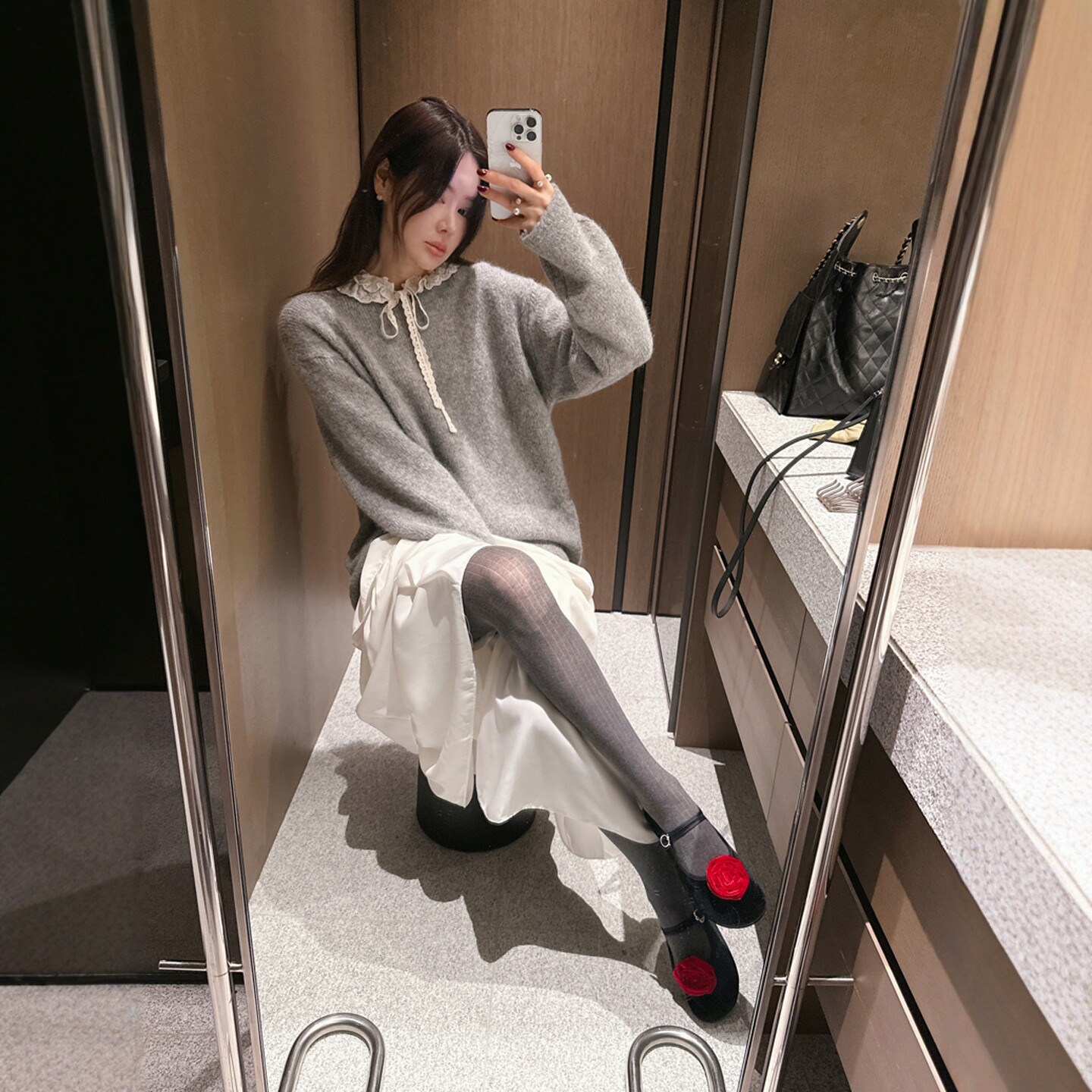 【韩国官网直邮】Partysu韩国代购正品女2025冬季圆领针织上衣