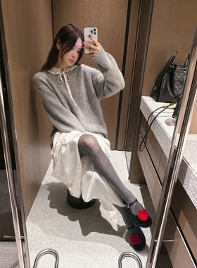 【韩国官网直邮】Partysu韩国代购正品女2025冬季圆领针织上衣