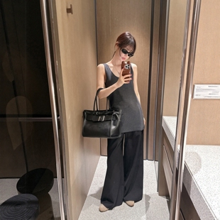 女2025夏季 Partysu韩国代购 正品 背心 中长款 官网自制 设计师款