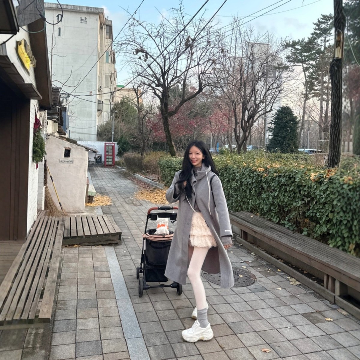 【设计师款】Haners家韩国代购女2025年冬时尚流苏短裙裤