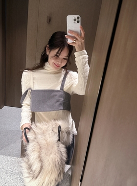 【官网自制 设计师款】Partysu韩国代购正品女2025冬高领衬衫上衣