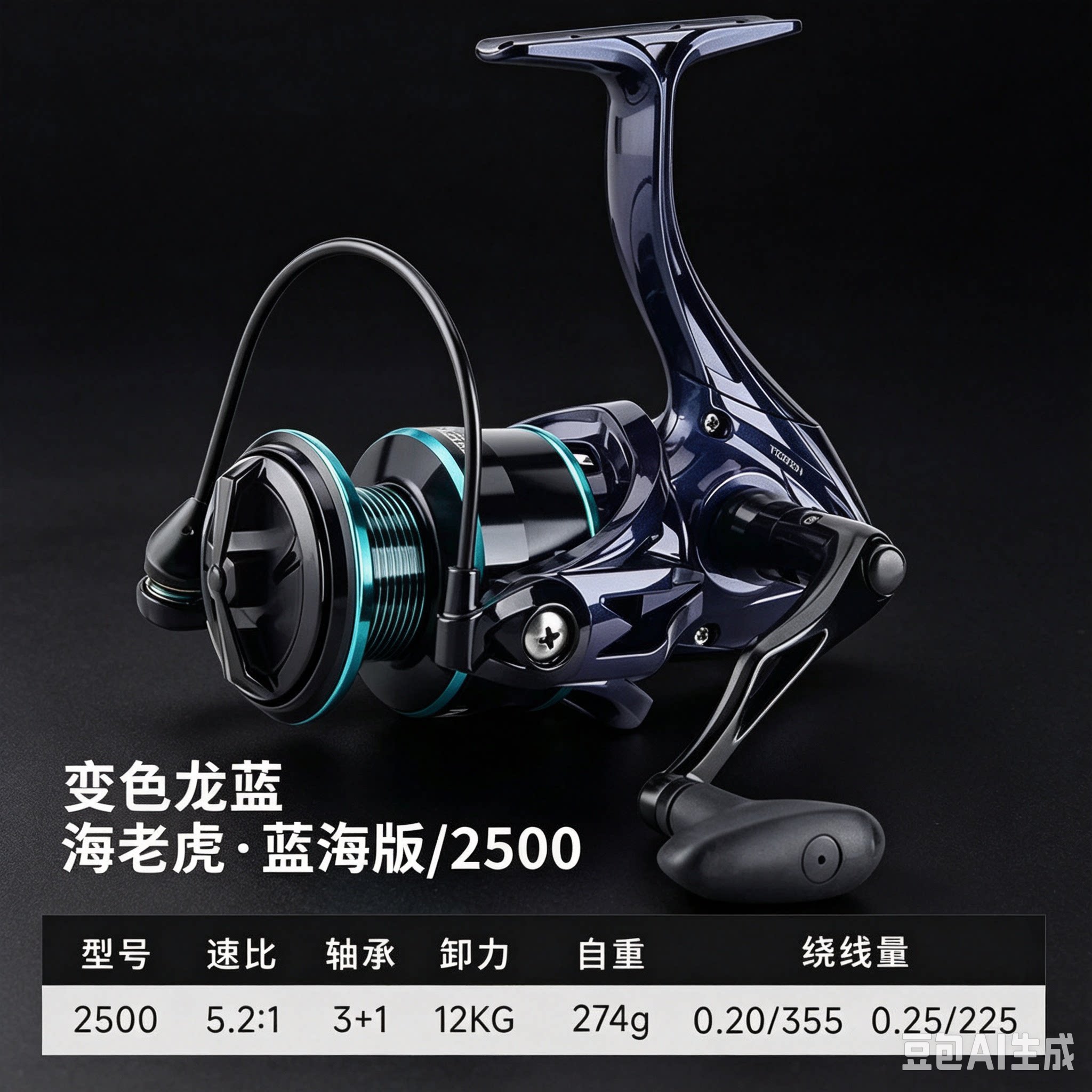 特奔海老虎纺车轮海钓轮2500型6000型路亚轮远投轮海钓轮防腐级