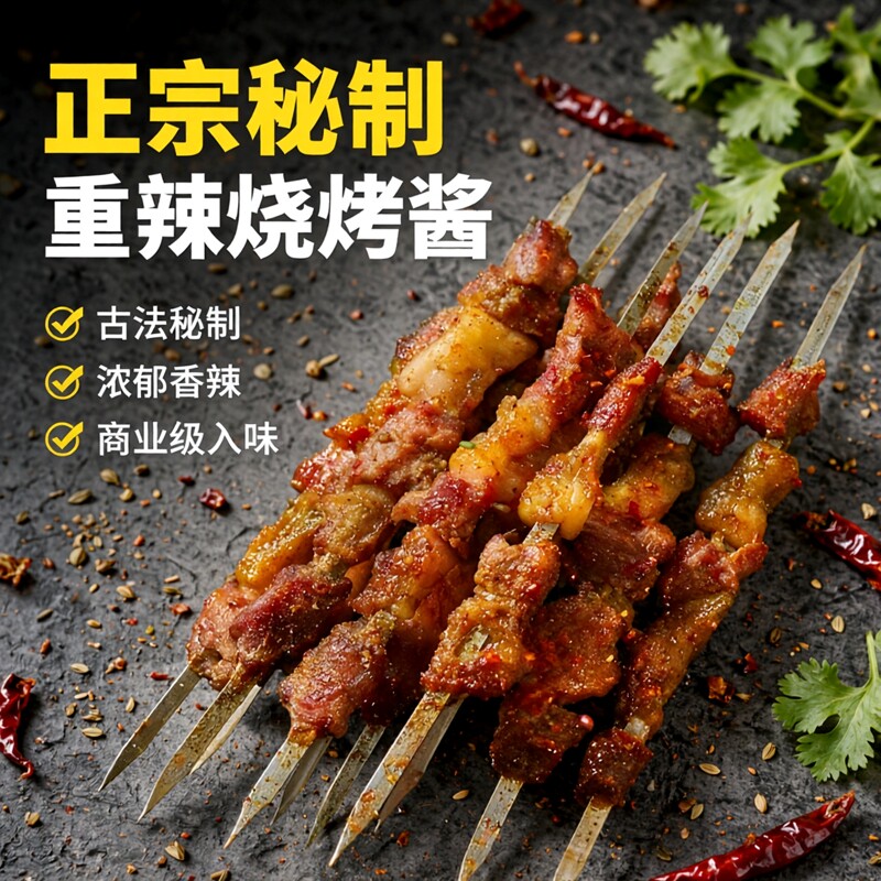 孜然味重辣烧烤酱商用家用夜市专用腌料包 纯天然入味香辛料