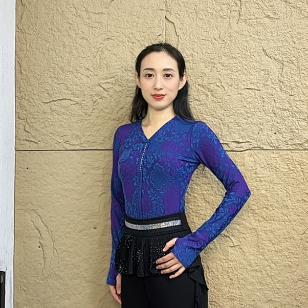 欢舞阁吉特巴摩登双人舞A0786广场舞气质女士V领加绒百搭长袖舞衣